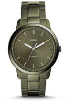 Thumbnail for your product : Fossil The Minimalist Three-Hand Olive Gray Stainless Steel Watch