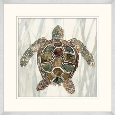Wendover Art Group Layered Sea Turtle 2 - Picture Frame Painting on Paper
