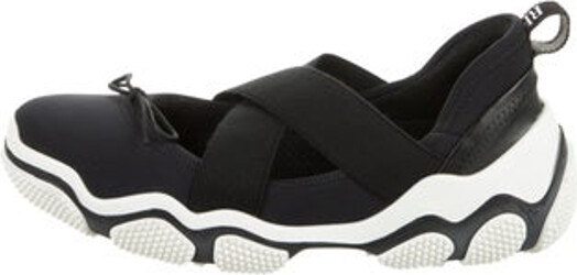 RED Valentino Eel Skin Slip-On Athletic Sneakers Black Colorblock Pattern Rubber Trim Round-Toes Platform Includes Box & Dust Bag Unfortunately, due to restrictions, this item may not be eligible for shipping in all areas.