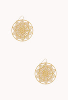 Thumbnail for your product : Forever 21 Filigree Medallion Earrings