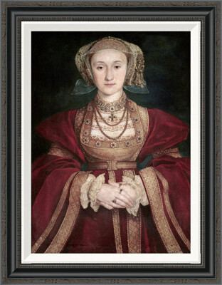 Global Gallery 'Anne of Cleves' by Hans Holbein Framed Painting Print