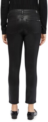 7 For All Mankind Maternity Coated Ankle Skinny Jeans