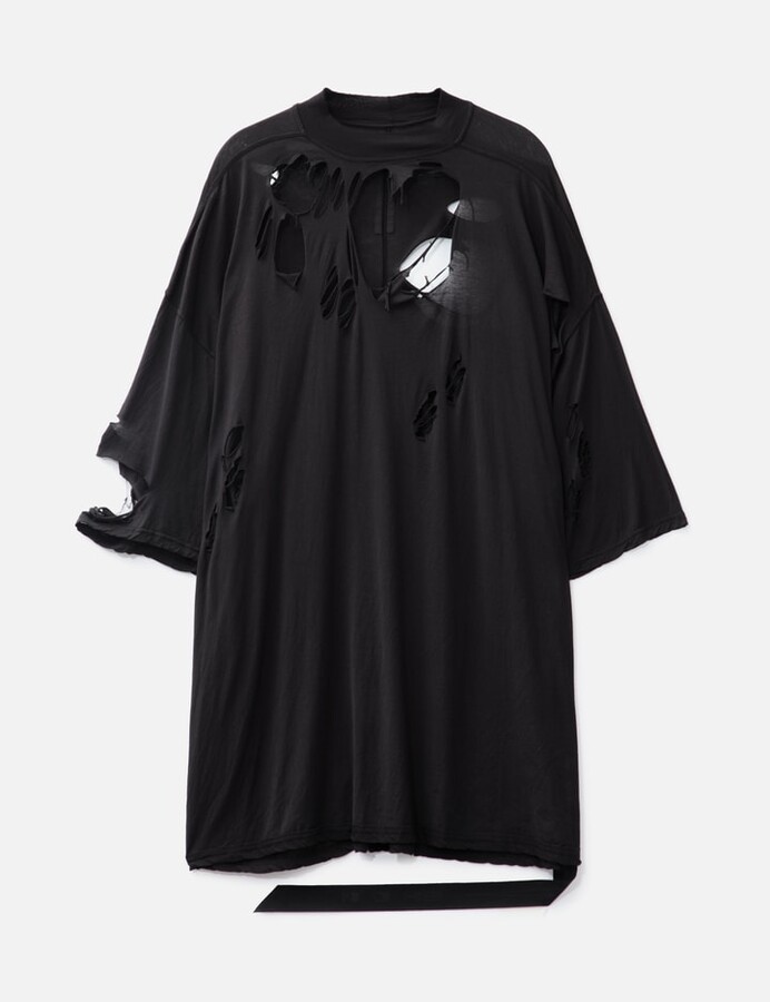 Rick Owens Hollywood Tommy T In Cotton Gauze Jersey