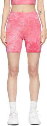 Lacausa Pink Tie-Dye Stretch Shorts