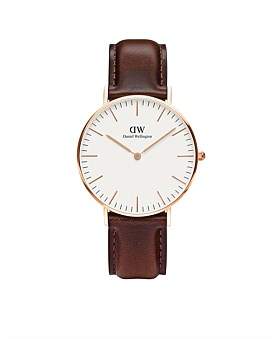 Daniel Wellington Classic Bristol 36Mm Rg White Dial Watch