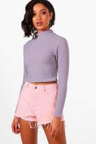 Thumbnail for your product : boohoo NEW Womens Soft Rib Knit Crop Jumper in Polyester 5% Elatane
