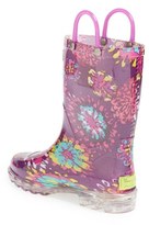 Thumbnail for your product : Western Chief 'Abstract Blooms' Light-Up Rain Boot (Toddler & Little Kid)