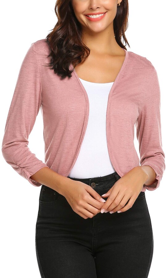 pink shrug jacket