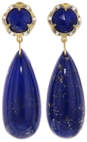 Thumbnail for your product : Cathy Waterman Scalloped Frame Lapis Drop Earrings - 22 Karat Gold