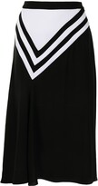 chevron-panel A-line skirt 