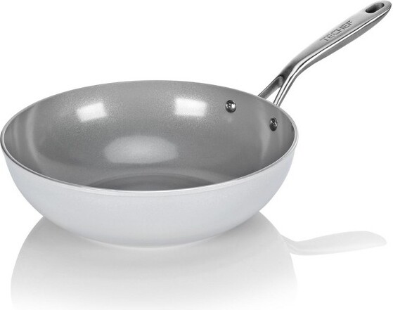 Techef TECHEFCeraTerra-12"CeramicNonstickFlatBottomWok/Stir-FryPan