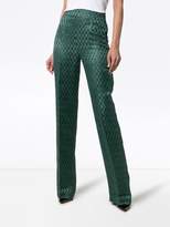 Thumbnail for your product : Haider Ackermann High-waisted silk-blend checked suit trousers