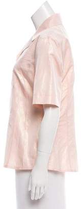 Donna Karan Iridescent Button-Up Top