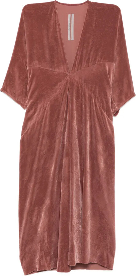 Rick Owens Concordians Kite velvet midi dress