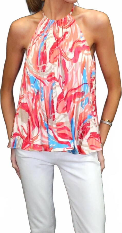 Adelyn Rae Loose-Fit Halter Top In Pink