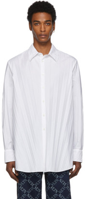 Valentino White Plisse Shirt