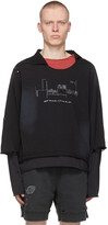 Thumbnail for your product : C2H4 Black & Grey 'My Own Private Planet' Distressed Double Layer Long Sleeve T-Shirt