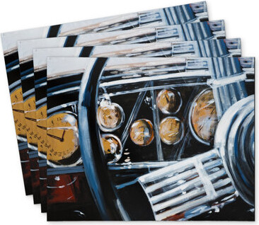 East Urban Home Vintage Car Interior Polyester Eiver | Set of 4 Decor
