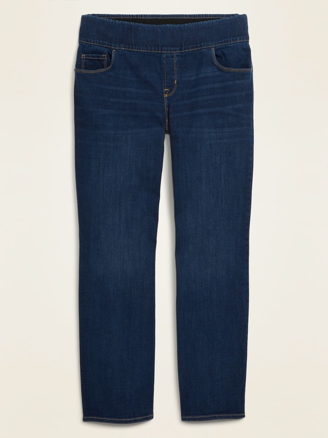 Plus size pull on jeans bootcut Clearance