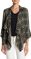 Thumbnail for your product : Susina Drape Front Plaid Overlay
