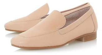 Dune Ladies GLIMPSE Slipper Cut Square Toe Loafer Shoe in Nude Size UK 3