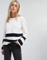 Thumbnail for your product : Noisy May Stripe Detail Jumper With Tie Sleeves