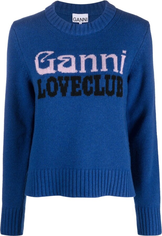Ganni Logo-Intarsia Jumper - ShopStyle Sweaters