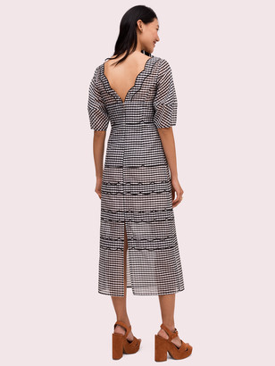 Kate Spade Embroidered Gingham Dress