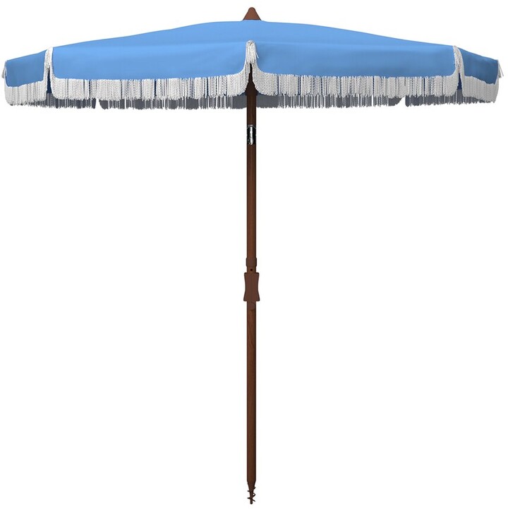 Safavieh Indoor/Outdoor Estonia 6.5Ft Fringe Umbrella