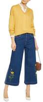 Thumbnail for your product : Stella McCartney Embroidered Studded Denim Culottes