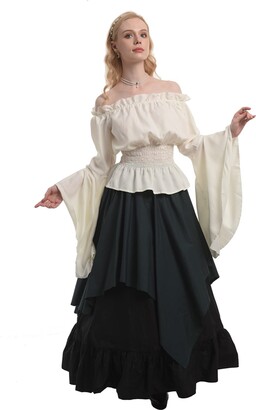 NSPSTT Medieval Costume Women Victorian Dress Renaissance Dress Gothic Dress  Pirate Costume for Women Victorian Costume Women - ShopStyle
