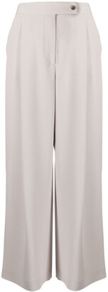 Giorgio Armani Wide-Leg Tailored Silk Trousers