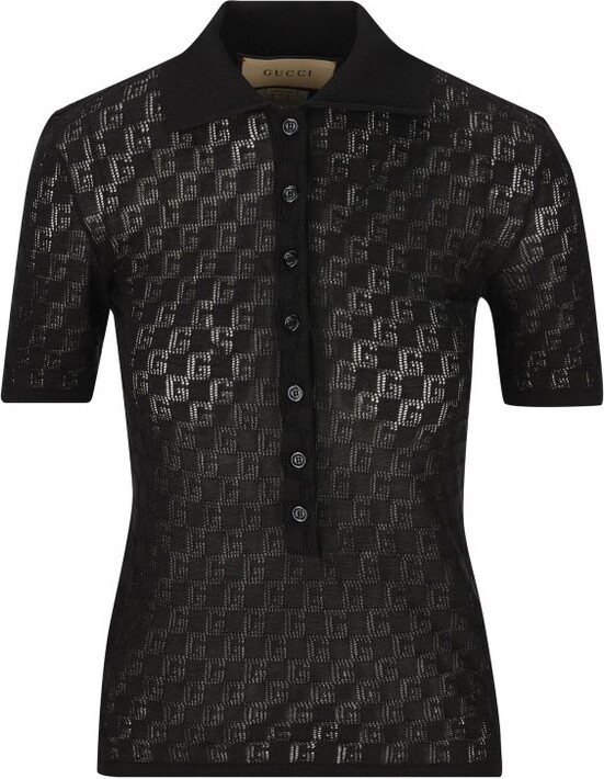 Gucci Geometric G Knitted Polo Shirt