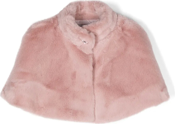 MonnaLisa Faux-Fur Short Cape ShopStyle Girls' Outerwear