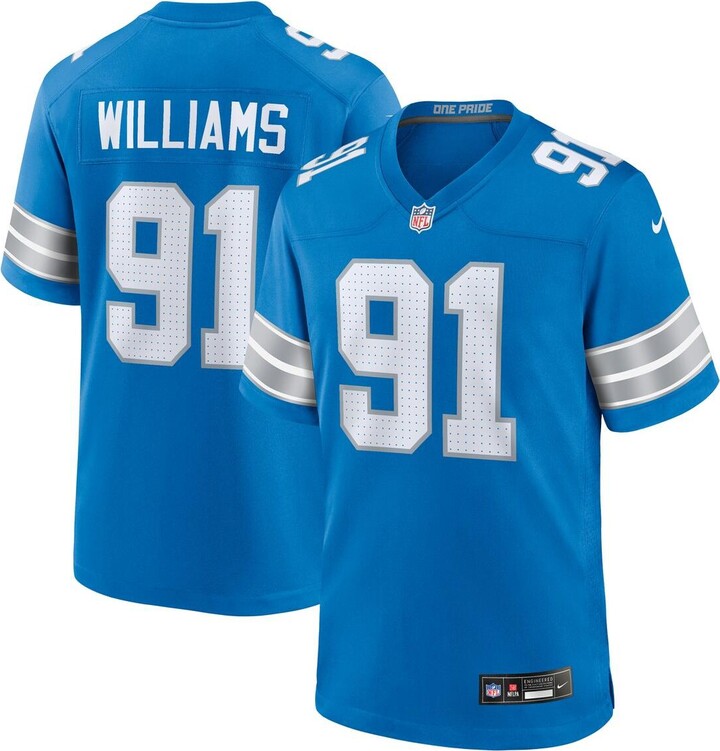 Nike Men's Tyleik Williams Blue Detroit Lions 2025 Nfl Draft First Round Pick Game Jersey