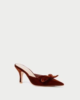Louis Vuitton Damier Patent Leather Bow Mules Kitten Heels Pumps 41 shoes  Brown ref.567889 - Joli Closet