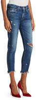 Thumbnail for your product : Moussy Vintage Glendele Mid-Rise Frayed Skinny Ankle Jeans