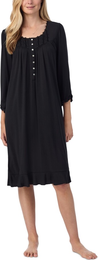 Eileen West Women's Ruffled Lace-Trim Waltz Nightgown