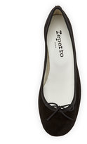 Thumbnail for your product : Repetto Suede Low-Heel Bow Flat, Black