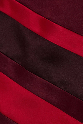 Valentino Color-block Duchesse Silk-satin Mini Dress