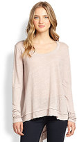 Thumbnail for your product : Wilt Distressed Linen Hi-Lo Tee