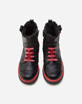 Thumbnail for your product : Dolce & Gabbana Calfskin Combat Boots With Branded Laces