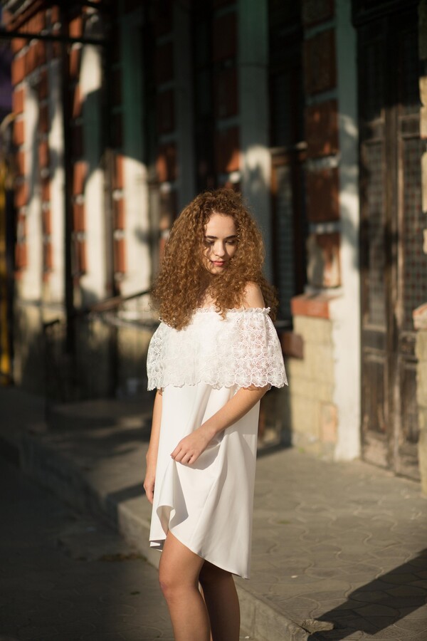 Bohemian Simple Off-Shoulder Alternative Wedding Dress, Bridal Separates, High-Low Beach Vintage Wedding