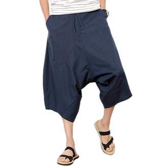 WINSON Harem Pants Trousers Gypsy Hippie Plus Size Casual Baggy Men'S Shorts Summer