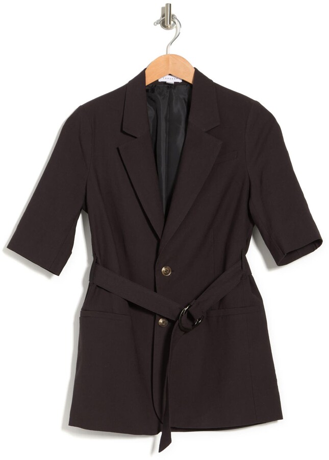 monki sue recycled short padded jacket in black