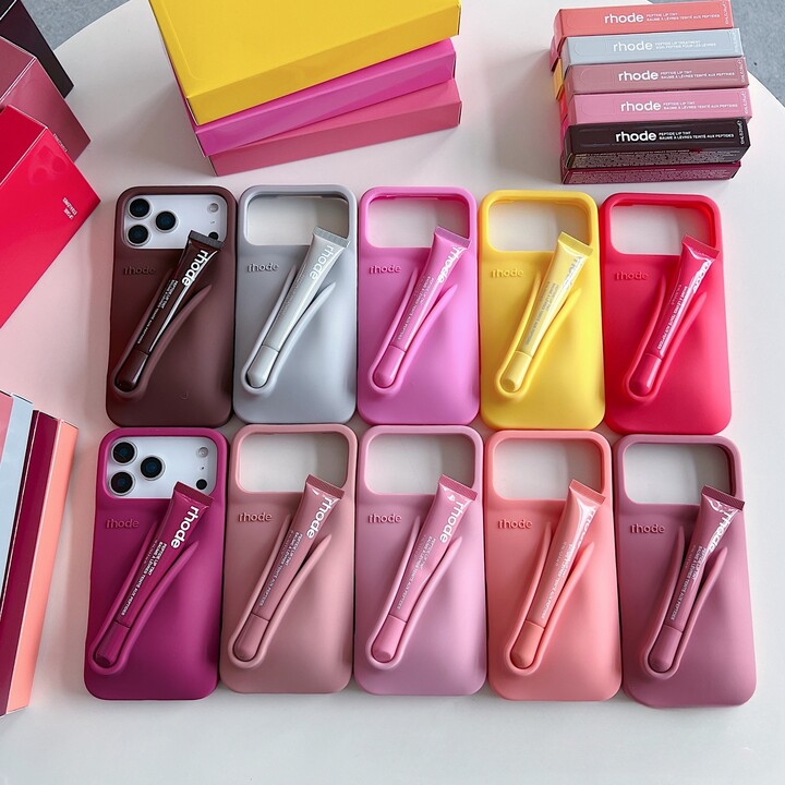 For IPhone 14 17 16 15 13 12 11 Pro Max Plus Silicone Soft Phone Case Summer Edition Lemontini Lipstick Lip Portable Matte Cover
