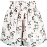 Thumbnail for your product : Biyan Floral-Print Smocked-Waist Shorts