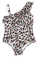 Thumbnail for your product : Milly Minis Toddler's & Little Girl's Two-Piece Cheetah Ruffle-Shoulder Swimsuit
