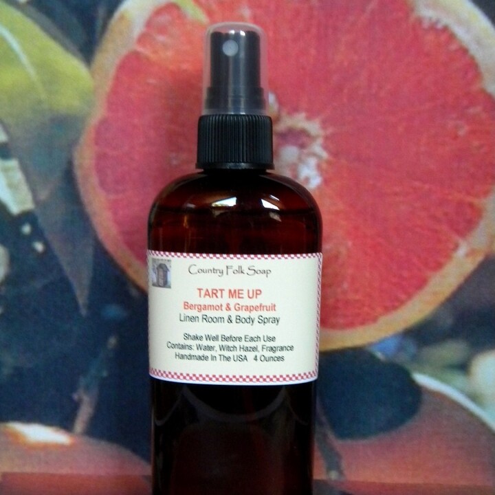 Etsy Tart Me Up Citrus Bergamot & Grapefruit Home Room Linen Fragrance Spray, All Natural Multi-Purpose & Body Mist Spray