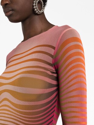 Jean Paul Gaultier Body Morphing striped dress